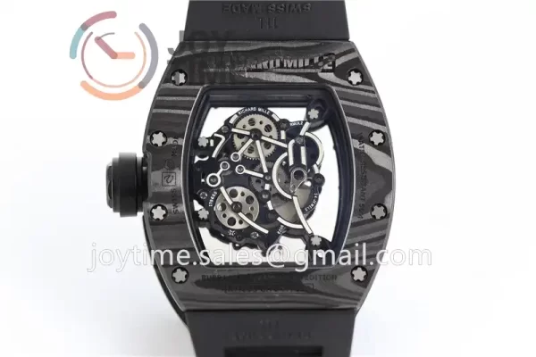 Richard Mille RM055 KVF 1:1 Best Edition Carbon Case Rubber Strap Miyota8215