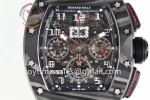 Richard Mille RM011 KVF 1:1 Best Edition Carbon Case Rubber Strap A7750