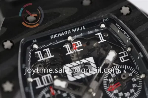 Richard Mille RM011 KVF 1:1 Best Edition Carbon Case Rubber Strap A7750