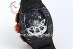 Richard Mille RM011 KVF 1:1 Best Edition Carbon/RG Case Rubber Strap A7750