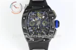 Richard Mille RM011 KVF 1:1 Best Edition Carbon/Titanium Case Rubber Strap A7750