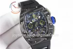 Richard Mille RM011 KVF 1:1 Best Edition Carbon/Titanium Case Rubber Strap A7750