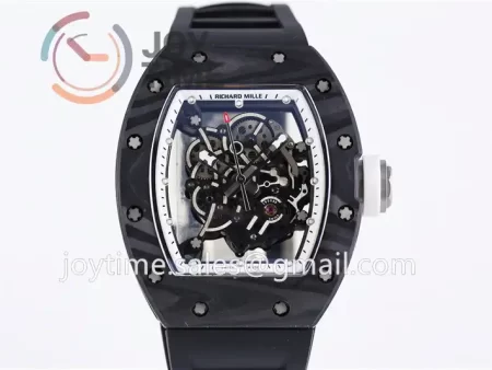 Richard Mille RM055 KVF 1:1 Best Edition Carbon/Titanium Case Rubber Strap Miyota8215