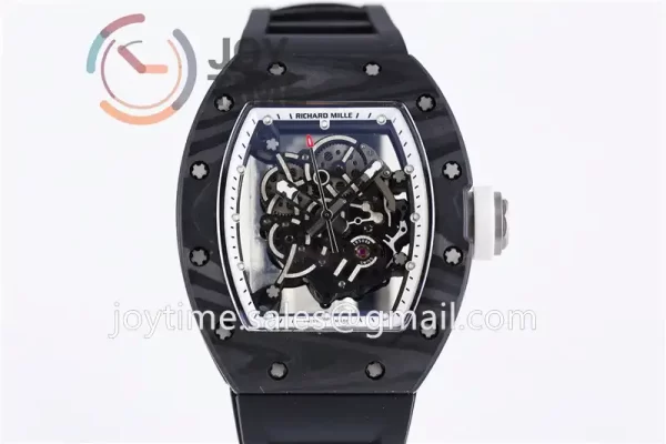 Richard Mille RM055 KVF 1:1 Best Edition Carbon/Titanium Case Rubber Strap Miyota8215