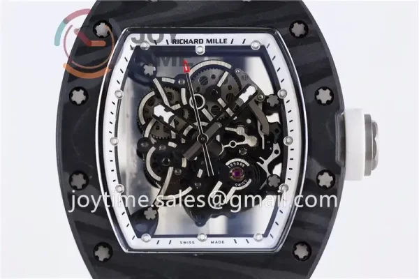 Richard Mille RM055 KVF 1:1 Best Edition Carbon/Titanium Case Rubber Strap Miyota8215