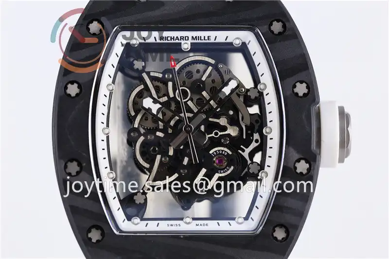 Richard Mille RM055 KVF 1:1 Best Edition Carbon/Titanium Case Rubber Strap Miyota8215