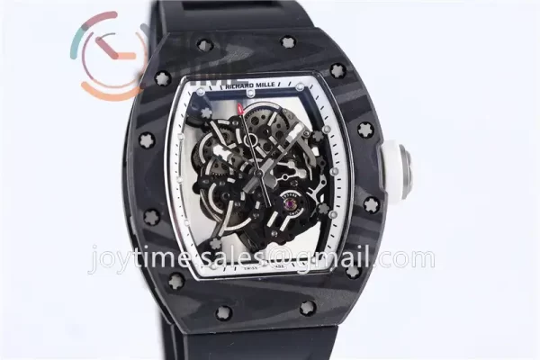 Richard Mille RM055 KVF 1:1 Best Edition Carbon/Titanium Case Rubber Strap Miyota8215