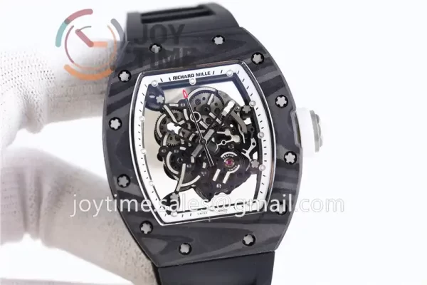 Richard Mille RM055 KVF 1:1 Best Edition Carbon/Titanium Case Rubber Strap Miyota8215