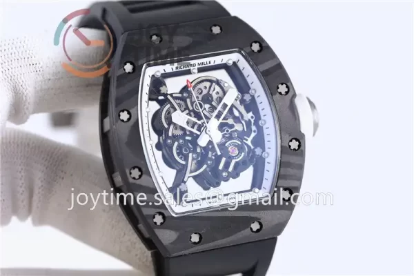 Richard Mille RM055 KVF 1:1 Best Edition Carbon/Titanium Case Rubber Strap Miyota8215