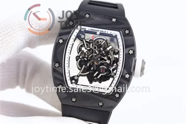 Richard Mille RM055 KVF 1:1 Best Edition Carbon/Titanium Case Rubber Strap Miyota8215