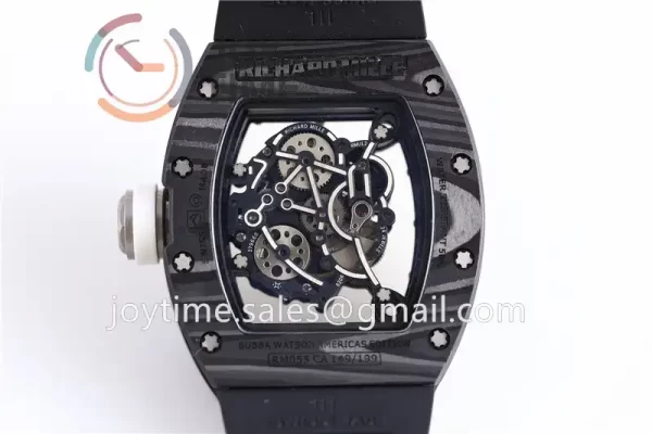 Richard Mille RM055 KVF 1:1 Best Edition Carbon/Titanium Case Rubber Strap Miyota8215