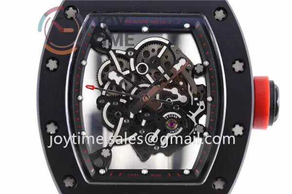 Richard Mille RM055 KVF 1:1 Best Edition Ceramic Case Rubber Strap Miyota8215