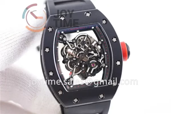 Richard Mille RM055 KVF 1:1 Best Edition Ceramic Case Rubber Strap Miyota8215