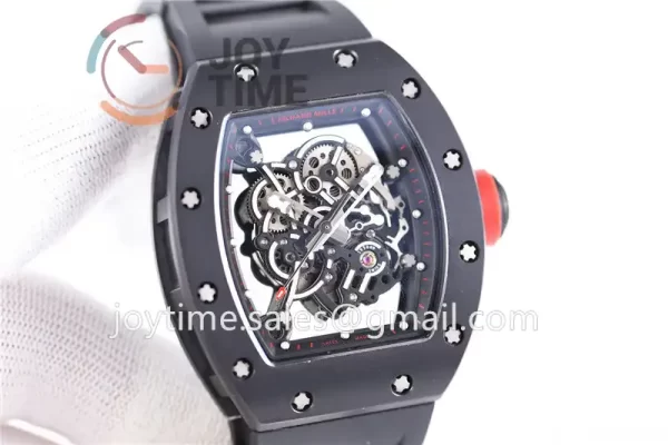 Richard Mille RM055 KVF 1:1 Best Edition Ceramic Case Rubber Strap Miyota8215