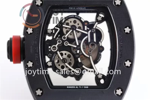 Richard Mille RM055 KVF 1:1 Best Edition Ceramic Case Rubber Strap Miyota8215