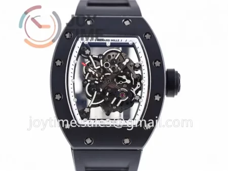 Richard Mille RM055 KVF 1:1 Best Edition Ceramic Case Rubber Strap Miyota8215