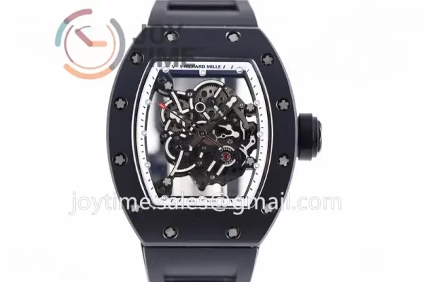 Richard Mille RM055 KVF 1:1 Best Edition Ceramic Case Rubber Strap Miyota8215