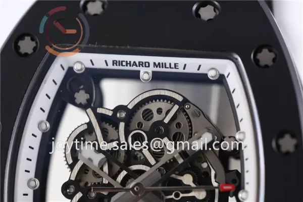 Richard Mille RM055 KVF 1:1 Best Edition Ceramic Case Rubber Strap Miyota8215