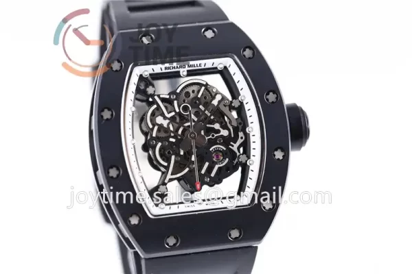 Richard Mille RM055 KVF 1:1 Best Edition Ceramic Case Rubber Strap Miyota8215