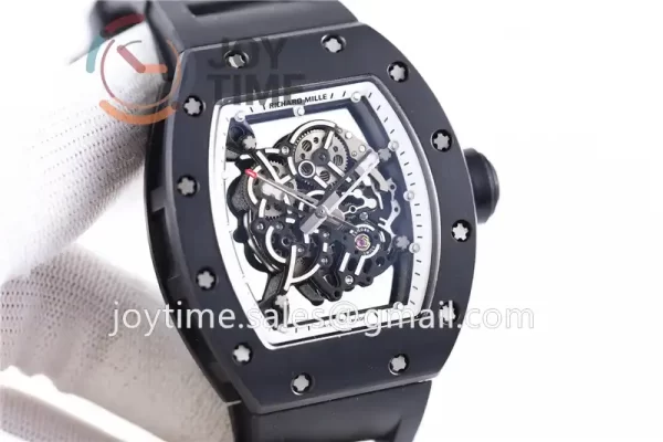 Richard Mille RM055 KVF 1:1 Best Edition Ceramic Case Rubber Strap Miyota8215