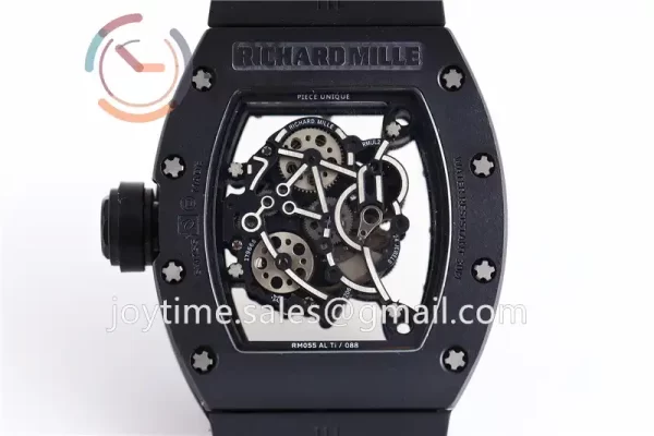 Richard Mille RM055 KVF 1:1 Best Edition Ceramic Case Rubber Strap Miyota8215