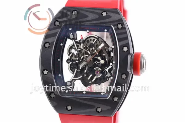 Richard Mille RM055 KVF 1:1 Best Edition Carbon/Titanium Case Rubber Strap Miyota8215