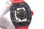 Richard Mille RM055 KVF 1:1 Best Edition Carbon/Titanium Case Rubber Strap Miyota8215