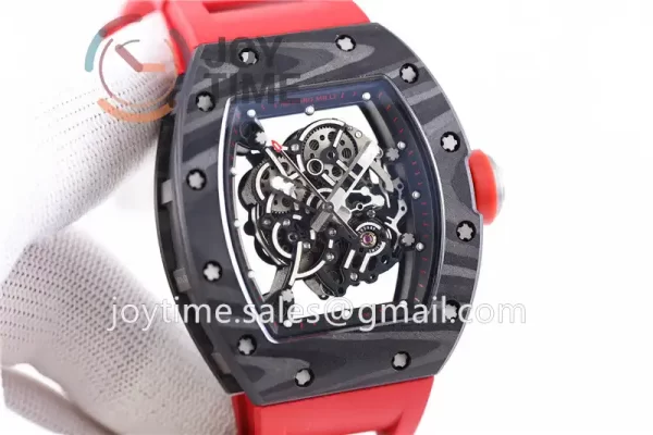 Richard Mille RM055 KVF 1:1 Best Edition Carbon/Titanium Case Rubber Strap Miyota8215