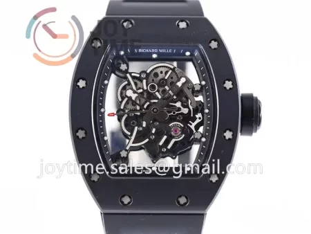 Richard Mille RM055 KVF 1:1 Best Edition Ceramic Case Rubber Strap Miyota8215