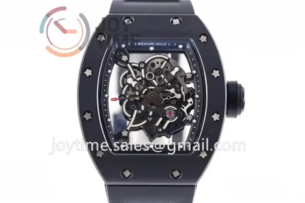 Richard Mille RM055 KVF 1:1 Best Edition Ceramic Case Rubber Strap Miyota8215