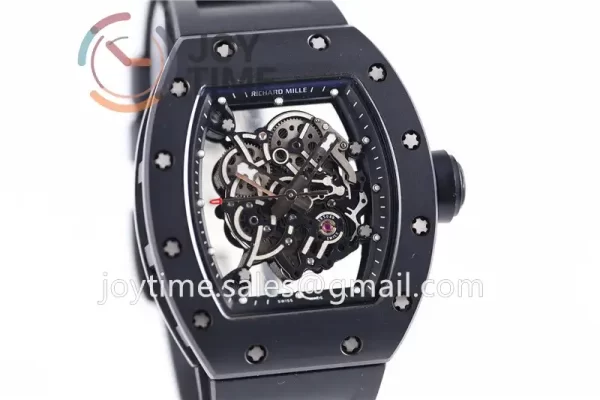 Richard Mille RM055 KVF 1:1 Best Edition Ceramic Case Rubber Strap Miyota8215