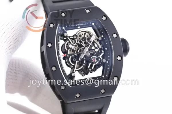 Richard Mille RM055 KVF 1:1 Best Edition Ceramic Case Rubber Strap Miyota8215