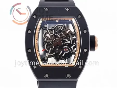 Richard Mille RM055 KVF 1:1 Best Edition Ceramic Case Rubber Strap Miyota8215