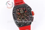 Richard Mille RM011 KVF 1:1 Best Edition Carbon Case Rubber Strap A7750