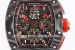 Richard Mille RM011 KVF 1:1 Best Edition Carbon/RG Case Rubber Strap A7750