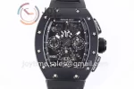 Richard Mille RM011 KVF 1:1 Best Edition Ceramic Case Rubber Strap A7750