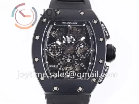 Richard Mille RM011 KVF 1:1 Best Edition Ceramic Case Rubber Strap A7750