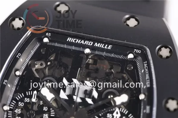 Richard Mille RM011 KVF 1:1 Best Edition Ceramic Case Rubber Strap A7750