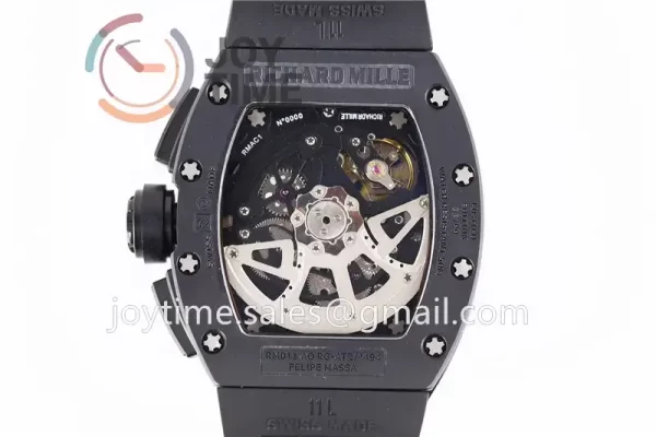 Richard Mille RM011 KVF 1:1 Best Edition Ceramic Case Rubber Strap A7750