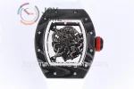 Richard Mille RM055 KVF 1:1 Best Edition Carbon Case Rubber Strap Miyota8215