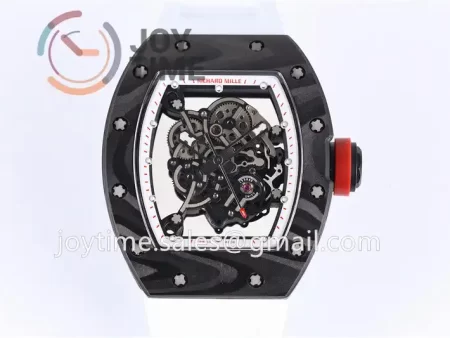 Richard Mille RM055 KVF 1:1 Best Edition Carbon Case Rubber Strap Miyota8215