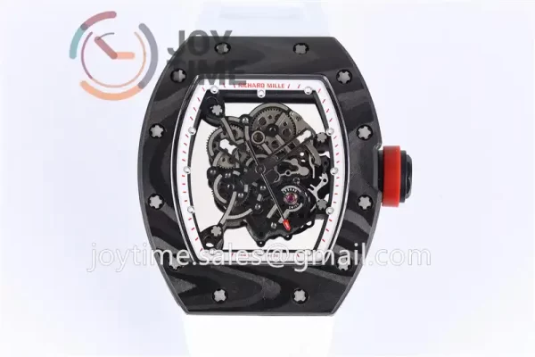 Richard Mille RM055 KVF 1:1 Best Edition Carbon Case Rubber Strap Miyota8215