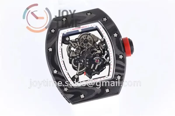 Richard Mille RM055 KVF 1:1 Best Edition Carbon Case Rubber Strap Miyota8215