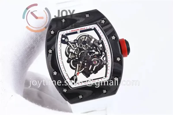 Richard Mille RM055 KVF 1:1 Best Edition Carbon Case Rubber Strap Miyota8215