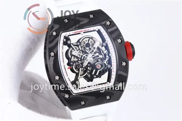 Richard Mille RM055 KVF 1:1 Best Edition Carbon Case Rubber Strap Miyota8215