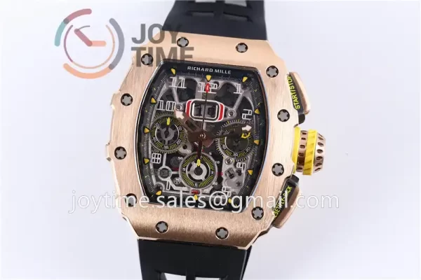 Richard Mille RM011 KVF 1:1 Best Edition RG Case Rubber Strap A7750