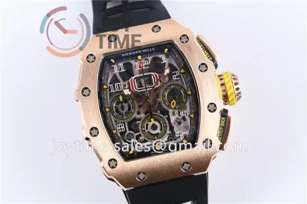 Richard Mille RM011 KVF 1:1 Best Edition RG Case Rubber Strap A7750