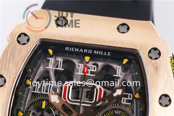 Richard Mille RM011 KVF 1:1 Best Edition RG Case Rubber Strap A7750