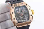 Richard Mille RM011 KVF 1:1 Best Edition RG Case Rubber Strap A7750