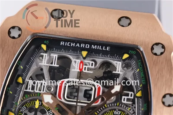 Richard Mille RM011 KVF 1:1 Best Edition RG Case Rubber Strap A7750